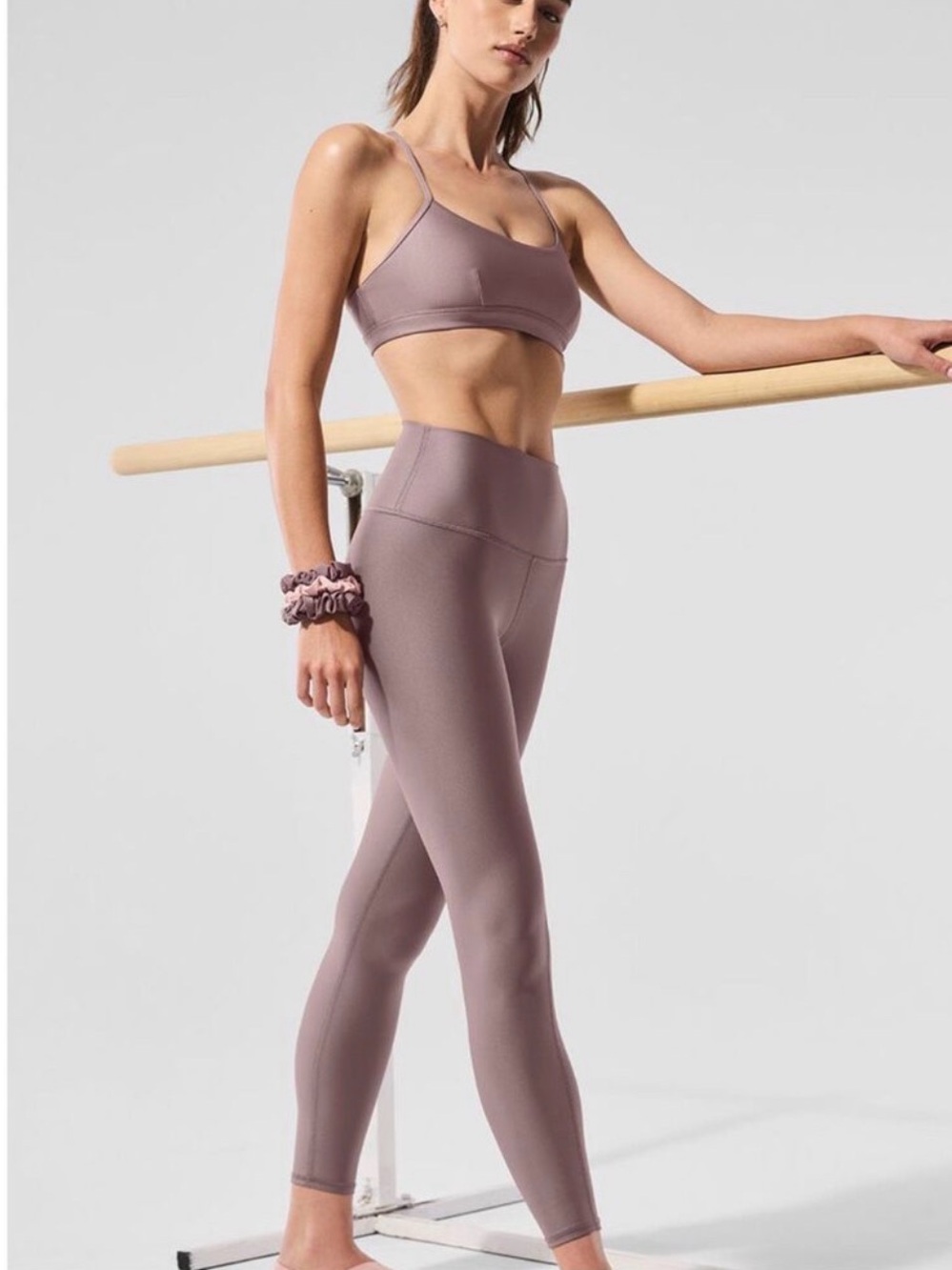 Alo Yoga 7/8 Airlift Leggings, Mushroom, Small, Taupe